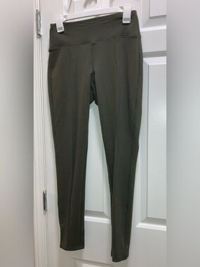 Apt. 9 Womens Olive Green Tummy Control Pants Leggings Size Small